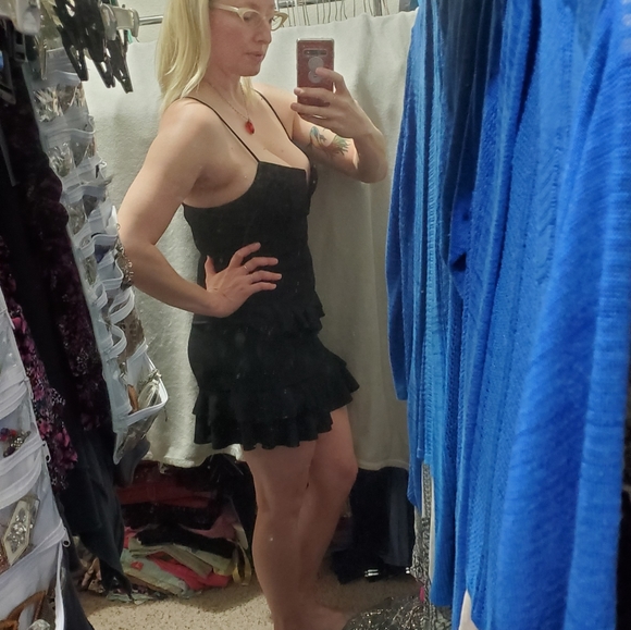 Forever 21 Sexy LBD Little Black Dress Like New Sz L or 8/10 - Picture 9 of 14